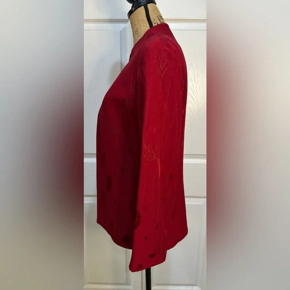 Albert Nipon Vintage Jacquard Embroidered Blazer - Picture 3 of 10